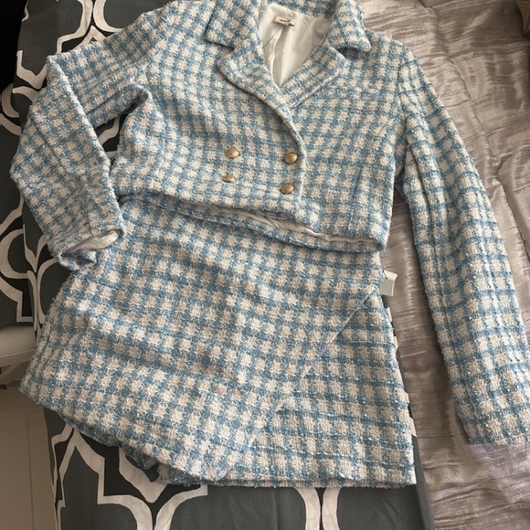 Jason Wu CLASSIC Bouclé Tweed 2-Piece Cropped Blazer with Skort, Size 8, NWT - Picture 4 of 5